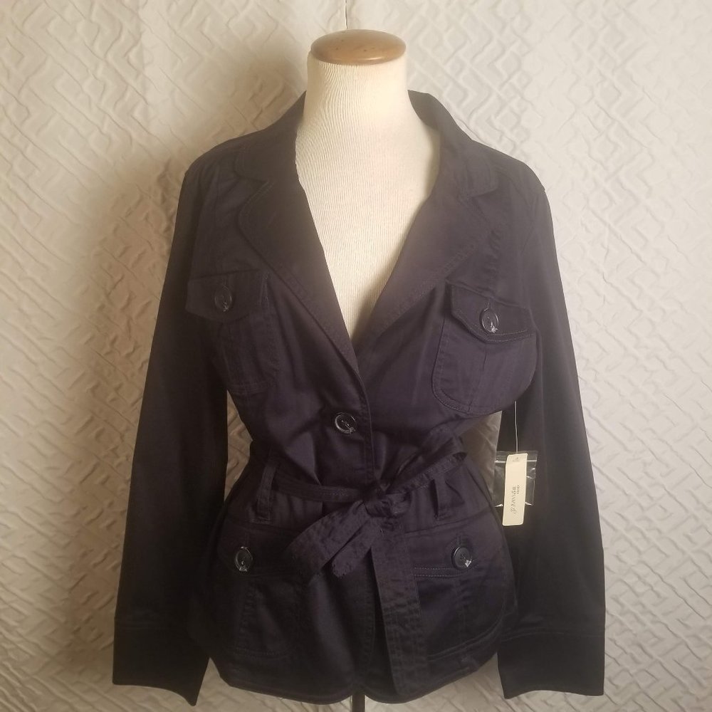 St. Johns Bay Navy  Stretch Utility/Blazer Jacket